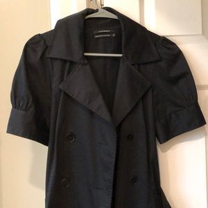 Little black faux-trench dress with pockets!
